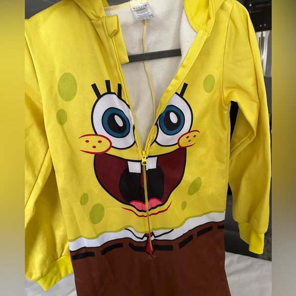 Kids SpongeBob Square Pants Hooded Jumpsuit -Size Large - Picture 6 of 7
